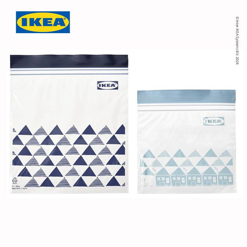 IKEA ISTAD Kantong Plastik Klip Penyimpan 0,4L dan 1L Isi 60 pcs