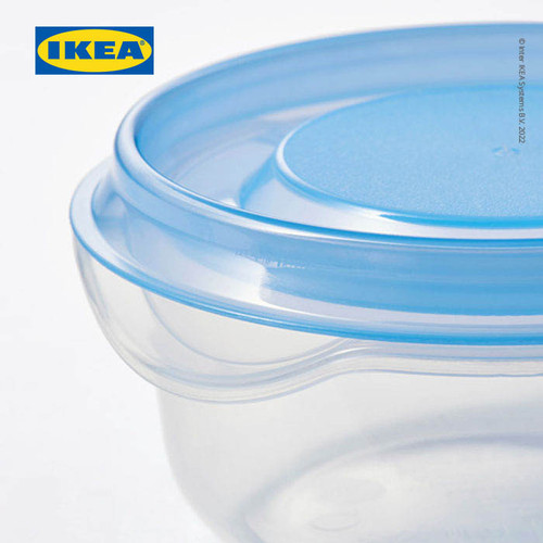 IKEA PRUTA Wadah Makanan Transparant Biru 70ml Isi 3pcs