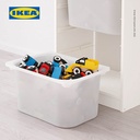 IKEA TROFAST Lemari Kayu Putih dengan Kotak Putih 46x30x95 cm