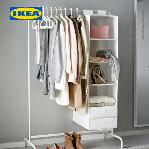 IKEA MULIG Stand Gantungan Pakaian Putih 99x152 cm