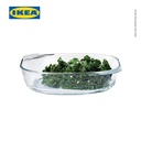 IKEA FOLJSAM Piring Oven Kaca Bening 24.5x24.5cm