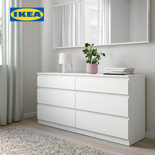 IKEA KULLEN Lemari 6 Laci Putih Minimalis 140x72 cm