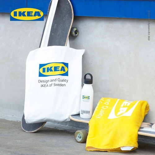 IKEA EFTERTRADA Tote Bag Bahan Katun - Putih