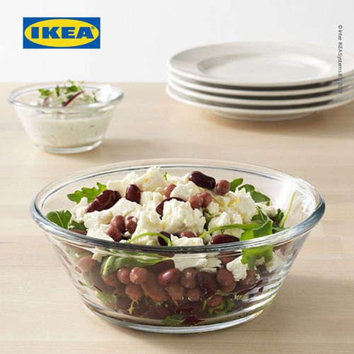 IKEA VARDAGEN Mangkuk Saji Kaca Bening 20cm