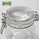 IKEA KORKEN Stoples dengan Penutup Kaca Bening 13cl Isi 3pcs