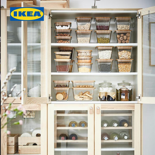 IKEA 365+ Tempat Makanan Kaca Segi Empat 600ml