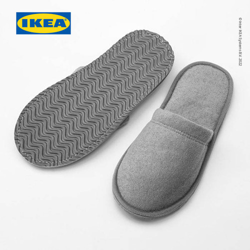 IKEA TASJON Sandal Rumah Slip Nyaman Abu-Abu