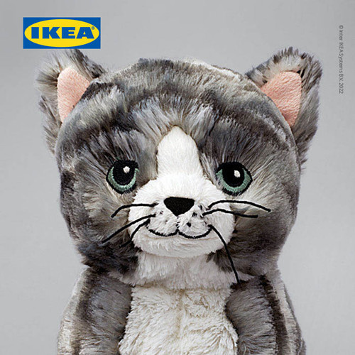 IKEA LILLEPLUTT Boneka Kucing 26 cm Bahan Poliester