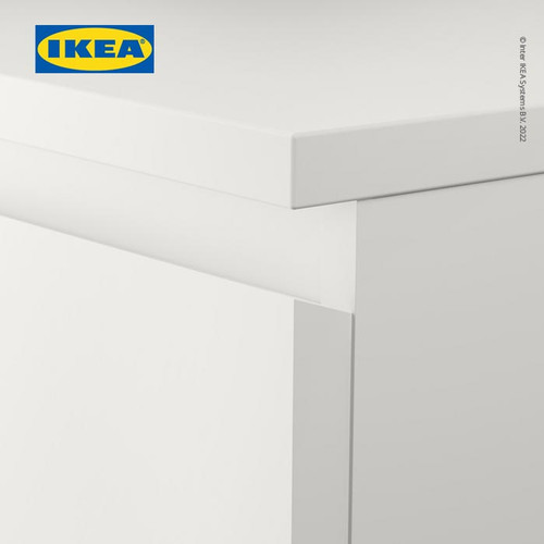 IKEA MALM Lemari Laci 3 Susun Putih Minimalis 80x78 cm