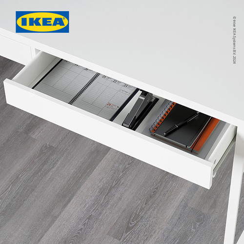 IKEA MICKE Meja Kerja dengan Laci Putih 142x50 cm