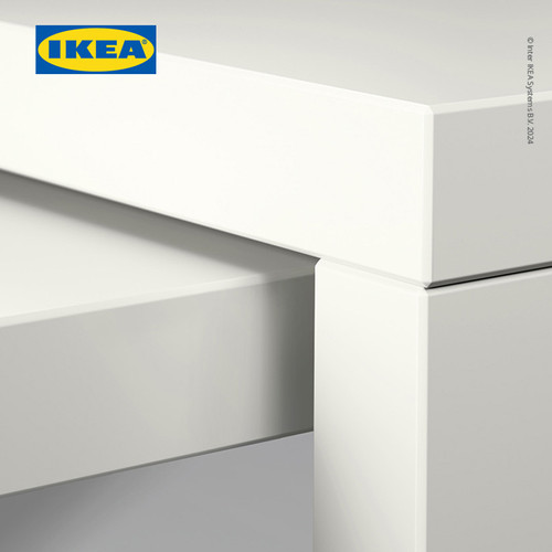 IKEA MALM Meja Putih Minimalis Dengan Laci Panel Tarik 151x65 cm