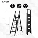 Tangga Rumahan Lipat Alumunium LIVEO LV-185 / Ladder 5 Step