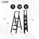 Tangga Rumahan Lipat Alumunium LIVEO LV-184 / Ladder 4 Step