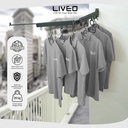 Jemuran Dinding Baju Alumunium Liveo LV-308 / Jemuran Lipat Gantung