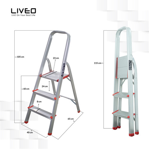 LIVEO Tangga Lipat Household Ladder 3 step LV-103