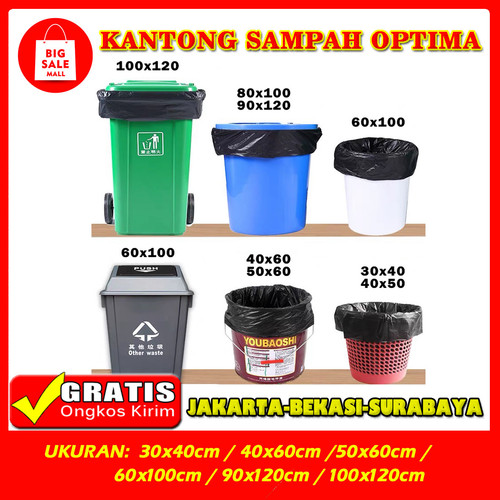 Kantong Plastik Sampah 80 x 100cm isi 10 lembar Plastik Trash bag