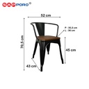 SAPPORO DOVRE - Meja Makan Set | Meja Tolix Set | Dining Table Set