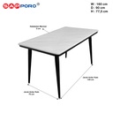 SAPPORO CONTESSA LONG - Meja Makan Marmer | Dining Table