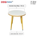 SAPPORO CONDOTTI ROUND 100 - Meja Makan Marmer Bulat | Dining Table