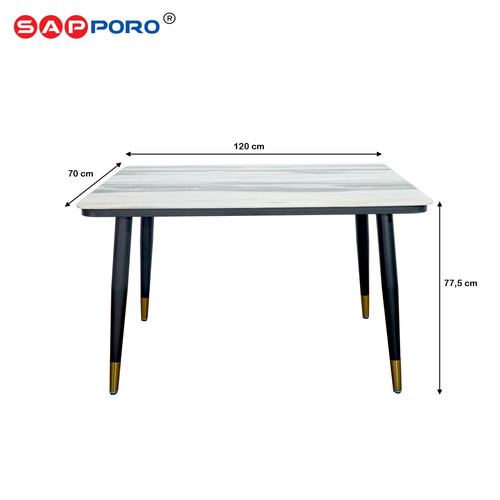 SAPPORO VALETTRI - Meja Makan Set Marmer | Dining Set Marmer