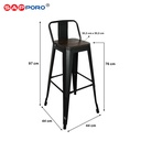 SAPPORO ALAND - Meja Bar Set | Meja Tolix Set | Bar Table Set