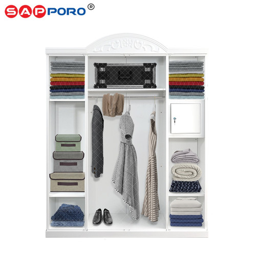 SAPPORO PARMA - Lemari Pakaian Besi 4 Pintu | Steel Wardrobe 4 Doors