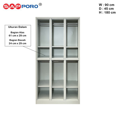 SAPPORO ESSEN 6 - Loker Besi 6 Pintu | Steel Locker 6 Doors