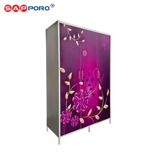 SAPPORO CATANIA - Lemari Pakaian Besi 3 Pintu | Steel Wardrobe 3 Doors