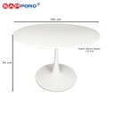 SAPPORO SANTORINI 120 - Meja Makan Bulat | Dining Round Table