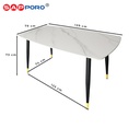 SAPPORO FERRARA - Meja Makan Marmer Rock Beam | Dining Table