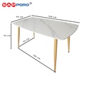 SAPPORO PESCARA - Meja Makan Marmer Rock Beam | Dining Table