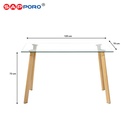 [ SUPER SALE ] SAPPORO WILSON - Meja Makan Kaca | Dining Table