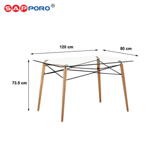 SAPPORO COLAC - Set Meja Makan Kaca | Dining Set