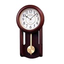 Jam Dinding Kayu Seiko Clock QXC105B 36.6cm Brown Pendulum Wall Ori