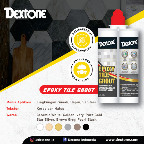 Dextone Lem Nat Kramik Epoxy Tile Grout 400 ml ( BELI 4 GRATIS 1 )