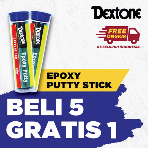 Lem Besi Epoxy Putty Stick Dextone General 56GR ( Beli 5 gratis 1 )