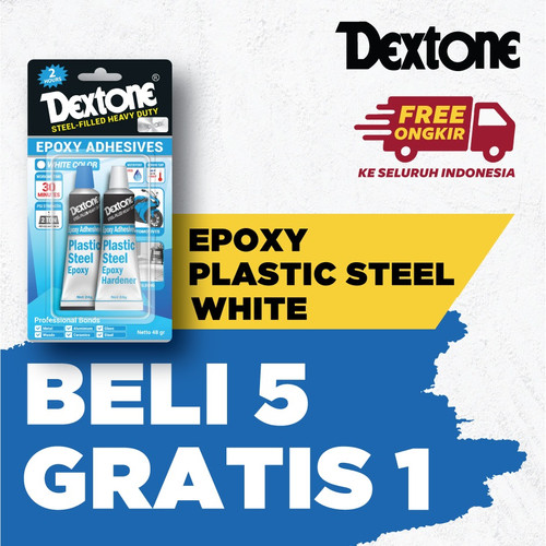 Lem Besi Epoxy Plastic Steel Dextone 48gr ( Beli 5 gratis 1 )