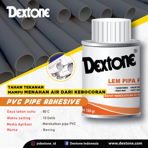 Lem Pipa Dextone PVC 150 Gr