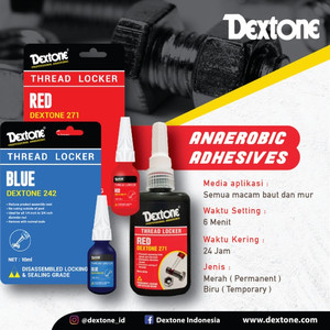 Lem Pengencang Mur Dan Baut Thread Locker Dextone - TL242