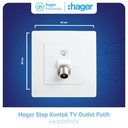 Hager Stop Kontak TV Outlet Soket TV Putih  - WGMT1TV