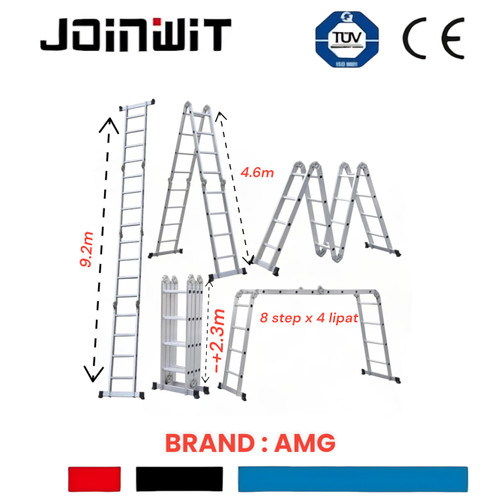 TANGGA multipurpose 9.2 meter tangga Lipat 4 multifungsi 9,2 AMG 9