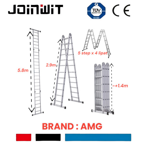 Tangga Multifungsi 5.8 Meter Tangga Lipat Tangga Alumunium AMG