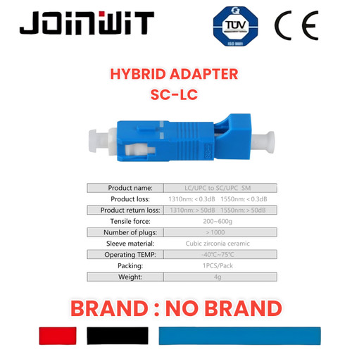 Hybrid Adapter LC/UPC (Female) to SC/UPC (Male) SM-9/125 HybridAdapter