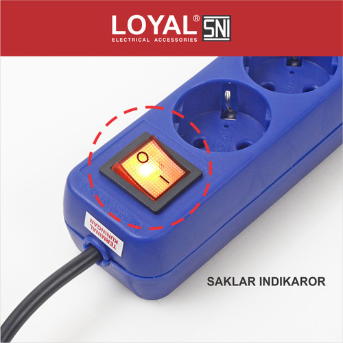 Stop Kontak + Kabel 3M OSAKA 5 Lubang (LY-209) SNI