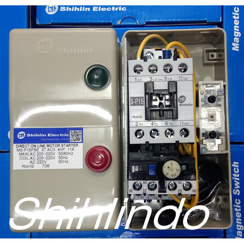 DOL Starter / Magnetic Switch MS-P15PBE 11A~15A Shihlin 220V/380V