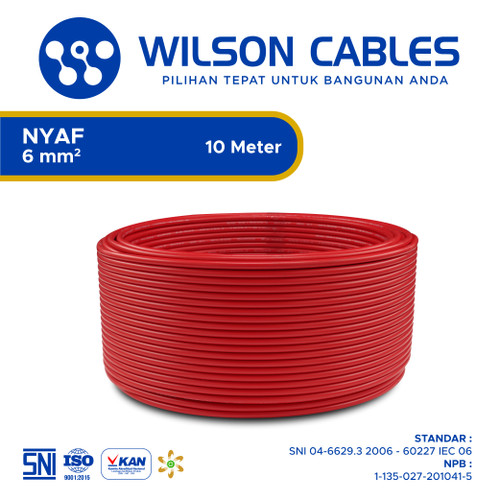 Wilson Cables - NYAF 6 mm² 10 Meter - Kabel Tembaga Serabut