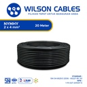 Wilson Cables - NYMHY 2x4 mm² 20 Meter - Kabel Tembaga Serabut