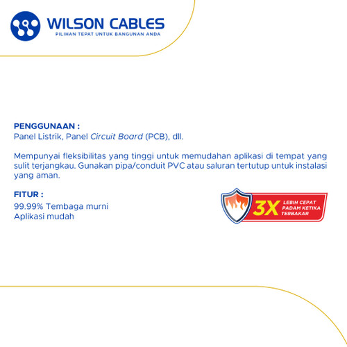 Wilson Cables - NYM 2x6 mm² 10 Meter - Kabel Tembaga Kawat