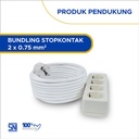 Paket Sekontak Sehati - Uticon (Kabel 2x0.75 5 Meter + Stop Kontak)