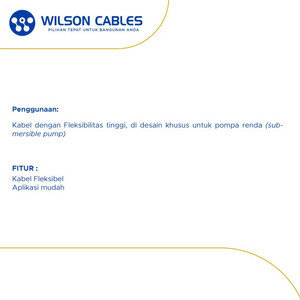 Kabel Pompa NYMHY 3x1.5 mm2 50 Meter Biru - Wilson Cables